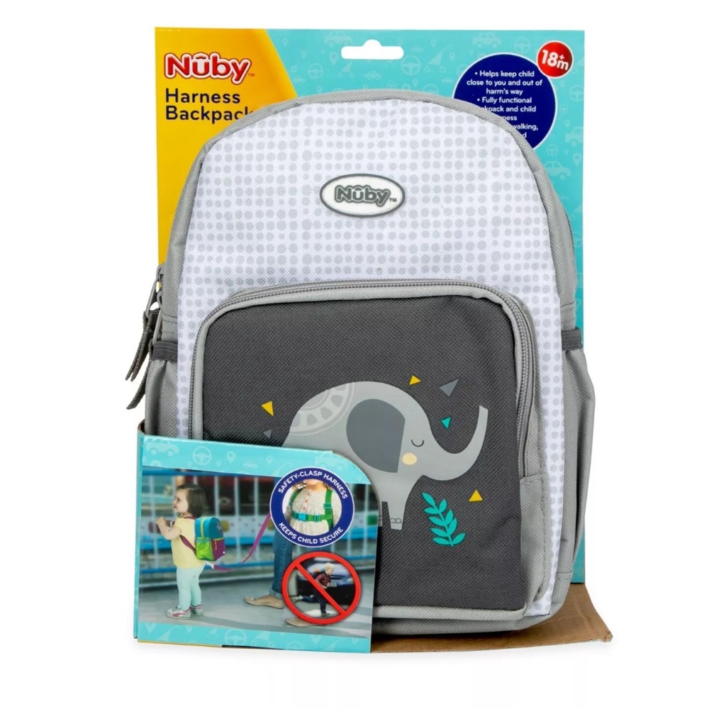 48 hour Sale Nuby Mini Quilted Elephant Backpack with Adjustable Straps